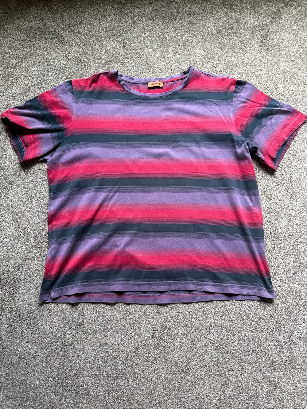 Missoni Pink & Purple Striped Short Sleeve Tee - Kids